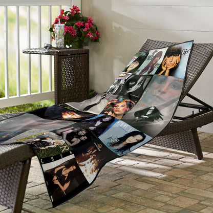 Cher Beach Towel – Album Cover Collage Pop and Rock Towel