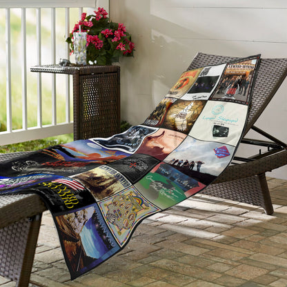 Lynyrd Skynyrd Beach Towel – Album Cover Collage Southern Rock Towel