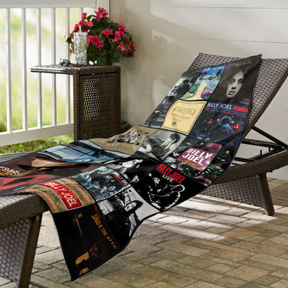 Billy Joel Beach Towel – Album Cover Collage Classic Rock Towel