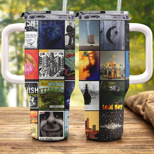 Phish Album Collage Tumbler – Jam Band Nostalgia & Live Music Memories