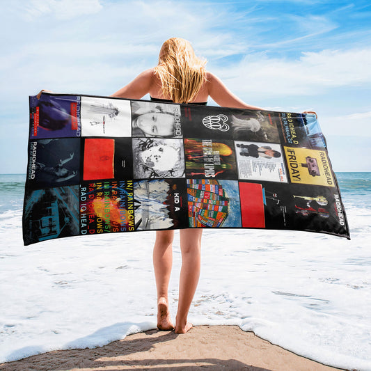 Radiohead Beach Towel – Album Cover Collage Alternative Rock Towel