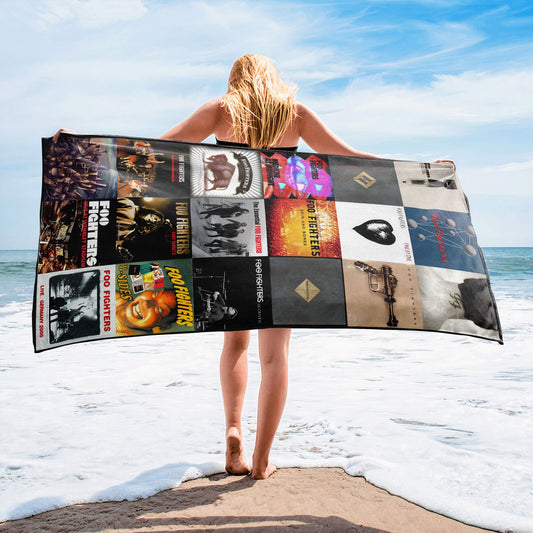 Foo Fighters Beach Towel – Album Cover Collage Classic Rock Towel