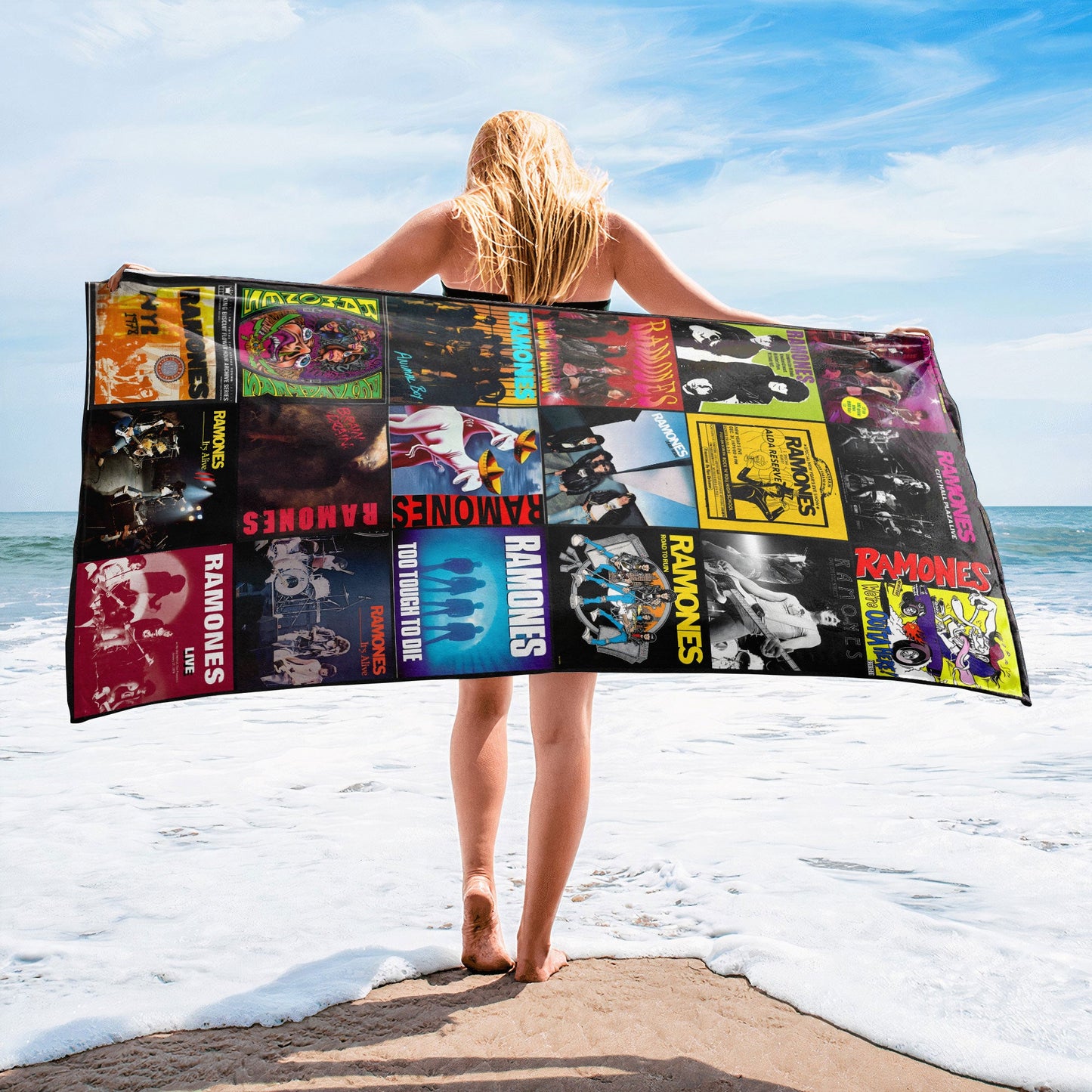 Ramones Beach Towel – Album Cover Collage Punk Rock Towel