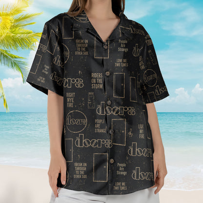 The Doors Hawaiian Shirt – Unisex Casual The Doors Concert Tour Button Up