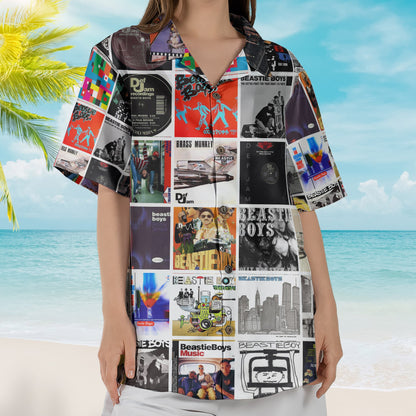 Beastie Boys Nostalgia Collage Hawaiian Shirt – Old School Hip-Hop Memories Gift