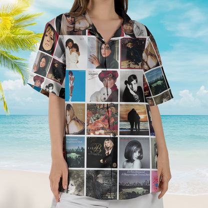 Barbra Streisand Album Collage Hawaiian Shirt – Pop Music Fan Shirt
