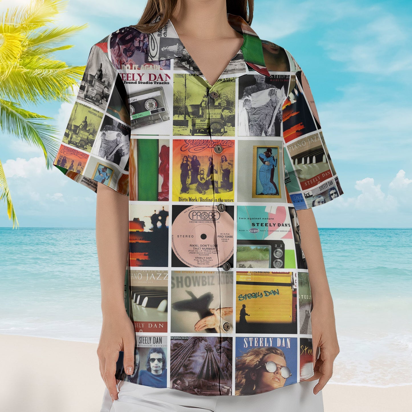 Steely Dan Album Collage Hawaiian Shirt –  Rock Music Band Fan Shirt