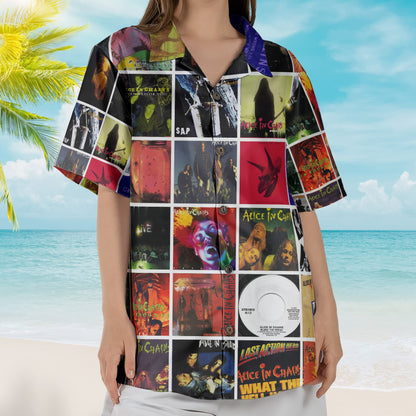 Alice in Chains Album Collage Hawaiian Shirt –  Rock Music Fan Shirt