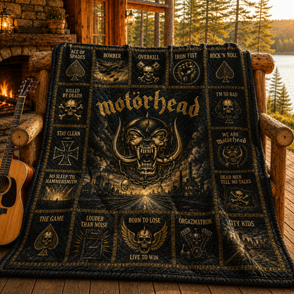 Motorhead Heavy Metal Quilt Blanket – Ace Of Spades Journey In Every Stitch