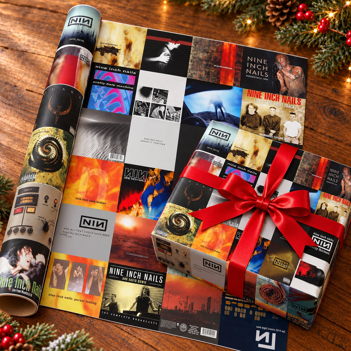Nine Inch Nails Album Covers Wrapping Paper - NIN Industrial Rock Band Gift Wrap
