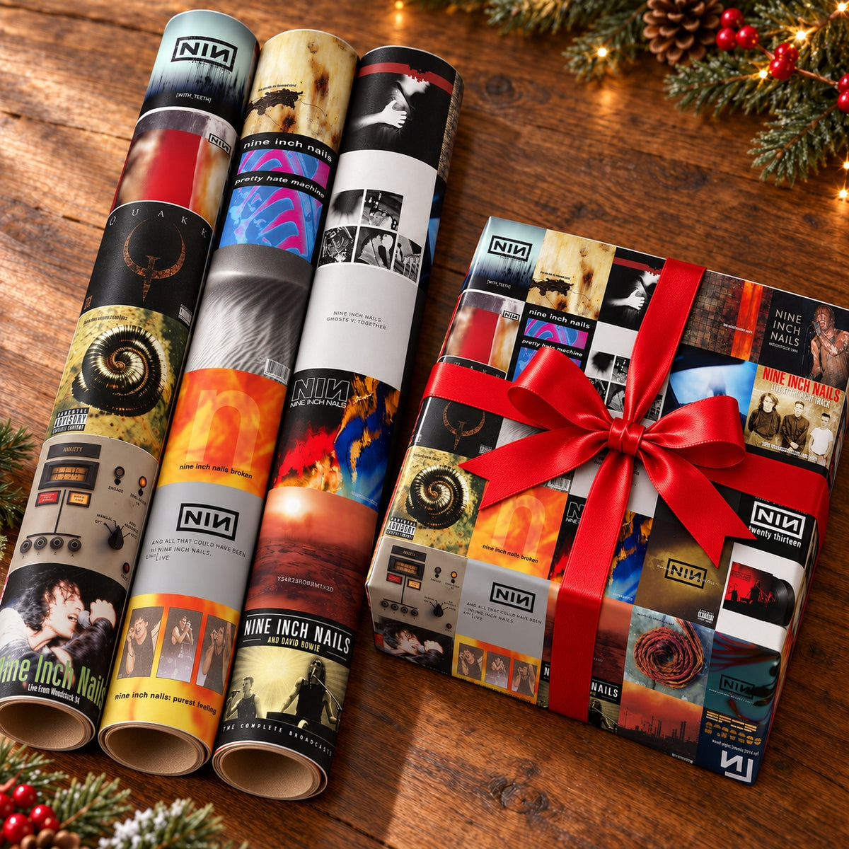 Nine Inch Nails Album Covers Wrapping Paper - NIN Industrial Rock Band Gift Wrap