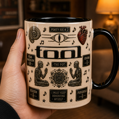 Tool Band Ceramic Mug – Schism Sacred Geometry Coffee Cup Fan Gift