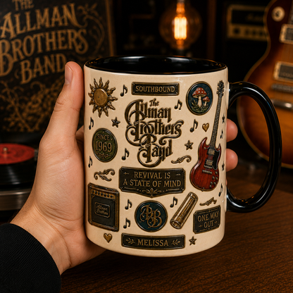 The Allman Brothers Band Mug – Vintage Southern Rock Ceramic Coffee Cup