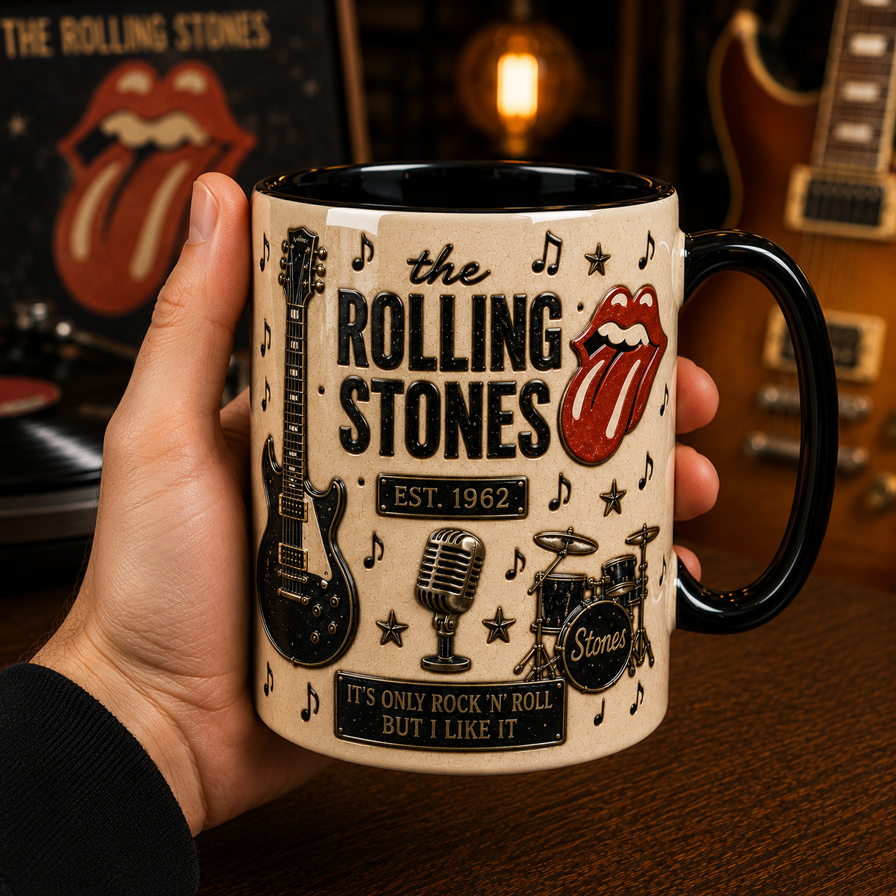 The Rolling Stones Coffee Mug – Iconic Tongue Logo Classic Rock Merchandise