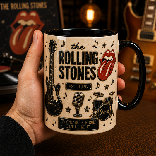 The Rolling Stones Coffee Mug – Iconic Tongue Logo Classic Rock Merchandise