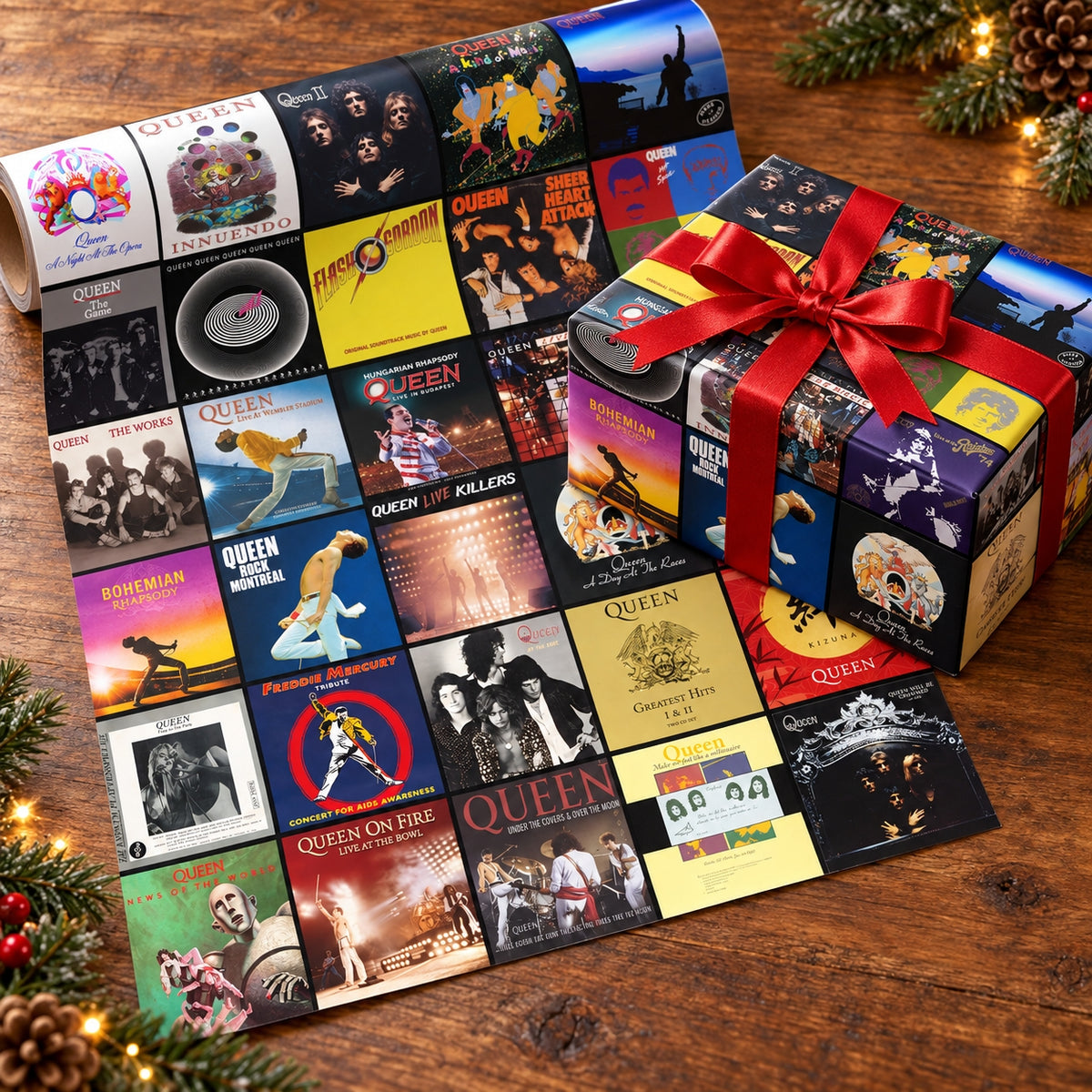 Queen Band Album Covers Wrapping Paper - Freddie Mercury Classic Rock Gift Wrap