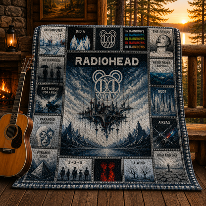 Radiohead Alternative Rock Quilt Blanket – A Melancholic Art Journey In Every Stitch
