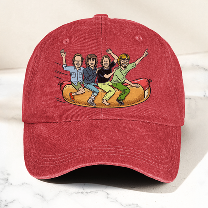 Phish Flying Hot Dog Vintage Denim Cap – Retro Music Band Cap Gift For Dad (With Box)