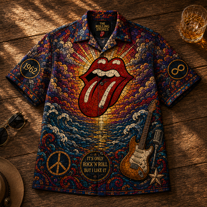 The Rolling Stones Hawaiian Shirt – Vintage Rock & Roll Button-Up Summer Shirt