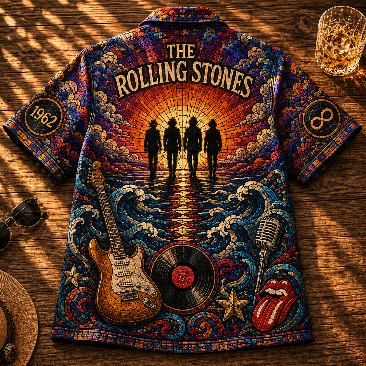 The Rolling Stones Hawaiian Shirt – Vintage Rock & Roll Button-Up Summer Shirt
