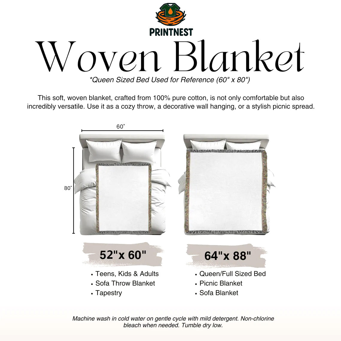 Headless Horseman Gothic Halloween Woven Blanket