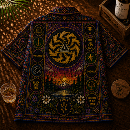 Soundgarden Hawaiian Shirt - Unisex Front Back Stained Glass Badmotorfinger Button Up