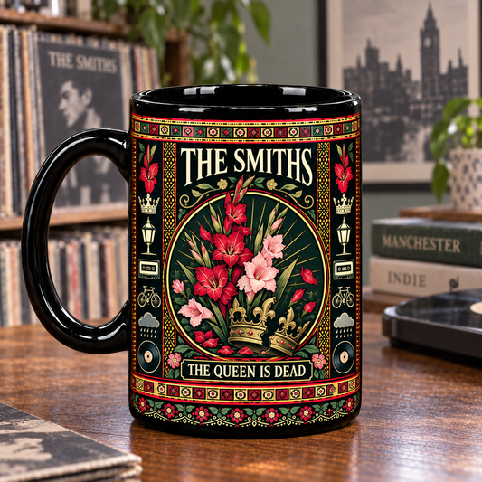 The Smiths Mug, The Queen Is Dead There Is a Light Ceramic Coffee Mug, Vintage Indie Rock Music Gift