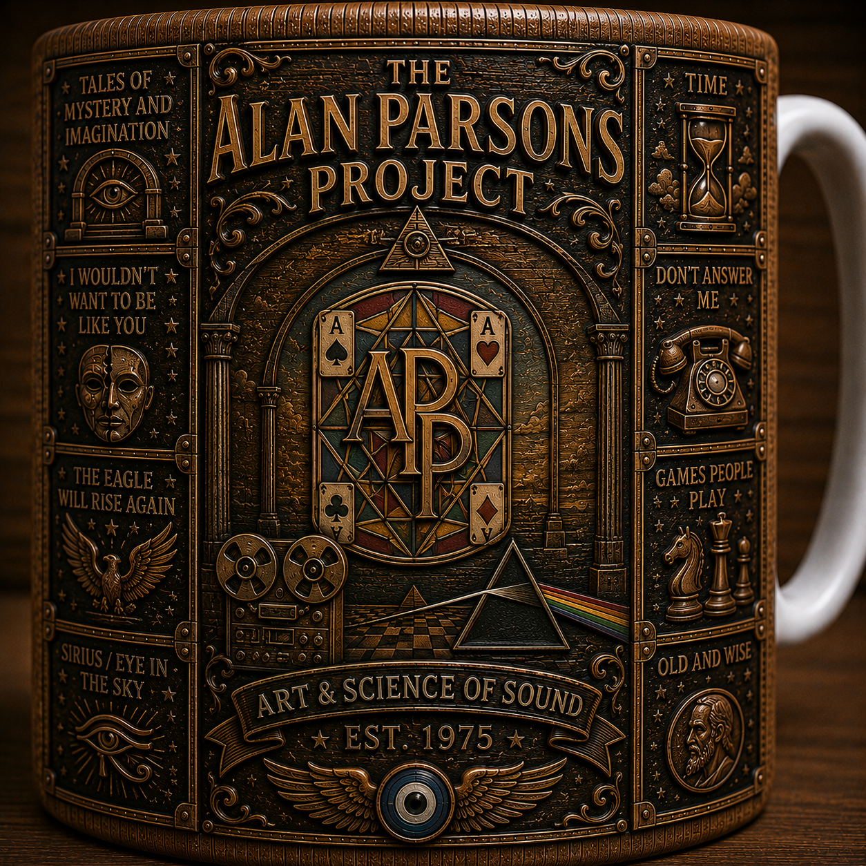 The Alan Parsons Project Mug, Vintage Alan Parsons Project Coffee Mug, Classic Rock Ceramic Cup, Eye in the Sky Mug, APP Fan Gift