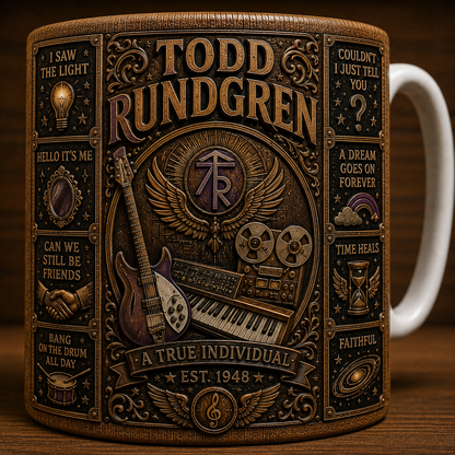 Todd Rundgren Mug, Vintage Rock Coffee Mug, Hello It's Me Ceramic Cup, I Saw The Light Gift, Classic Progressive Rock Fan Mug