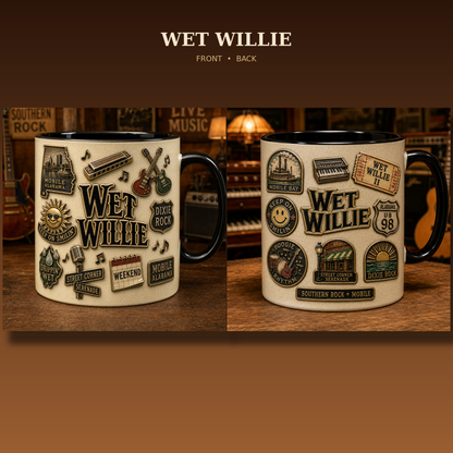 Wet Willie Ceramic Mug – Keep On Smilin Southern Rock Vintage Ceramic Coffee Cup