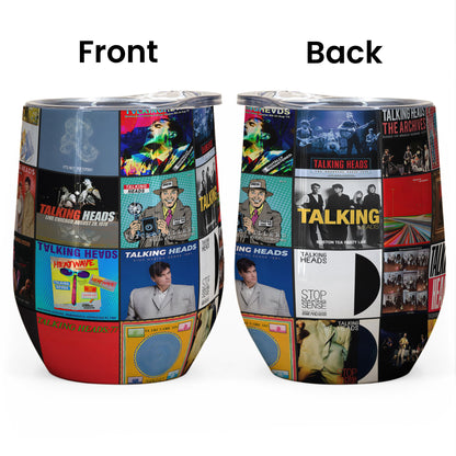 Talking Heads Album Collage Tumbler – Art Rock & New Wave Nostalgia