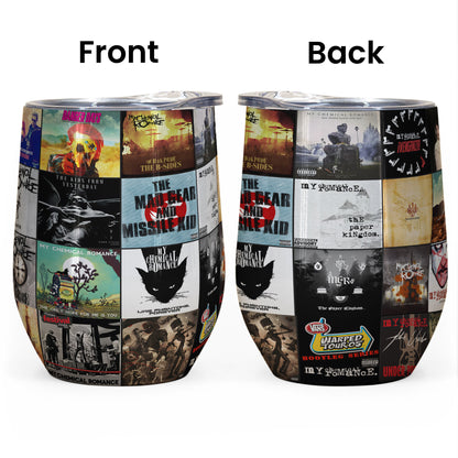 My Chemical Romance Album Collage Tumbler – Emo Rock Nostalgia of a Generation