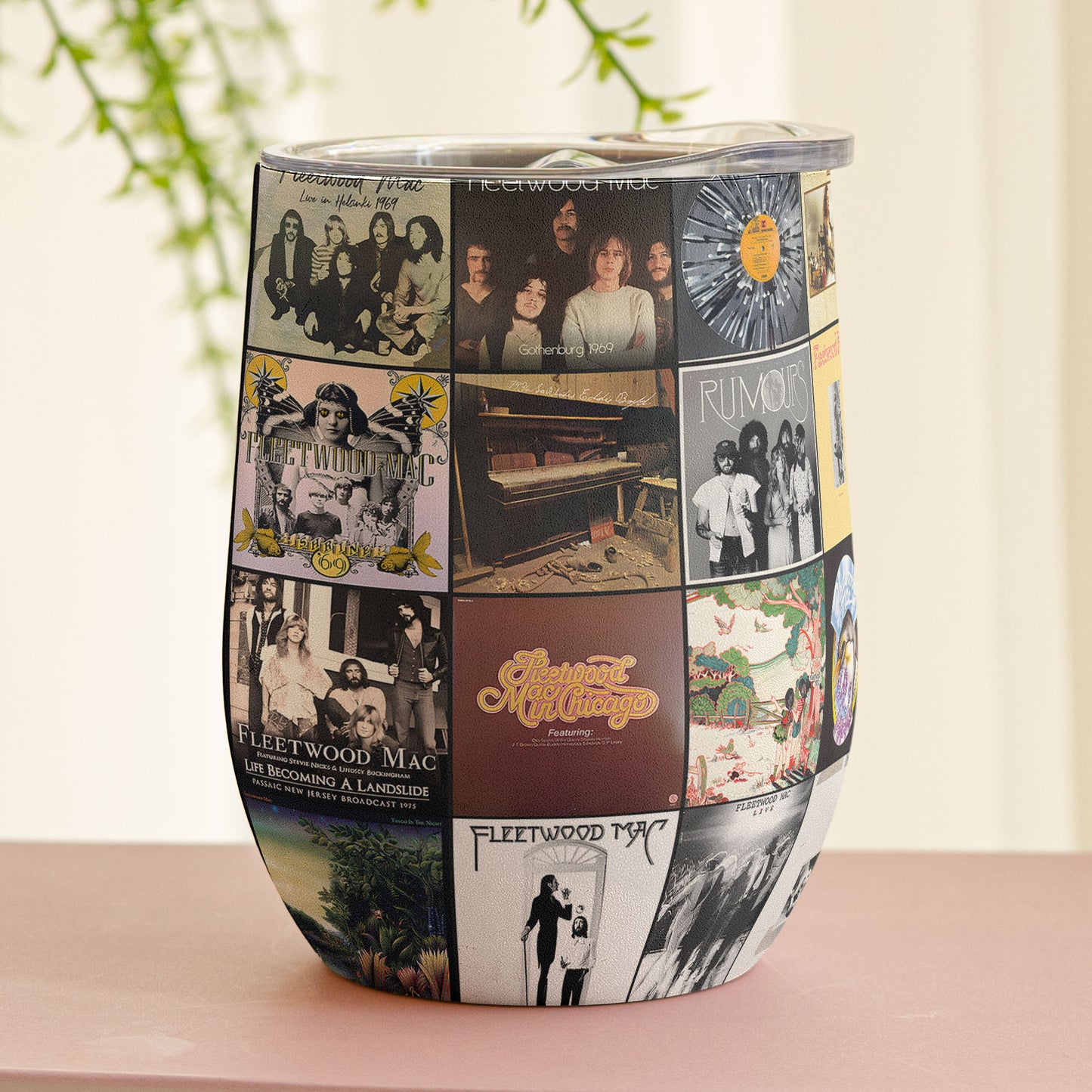 Fleetwood Mac Album Collage Tumbler – Classic Rock Nostalgia Tribute