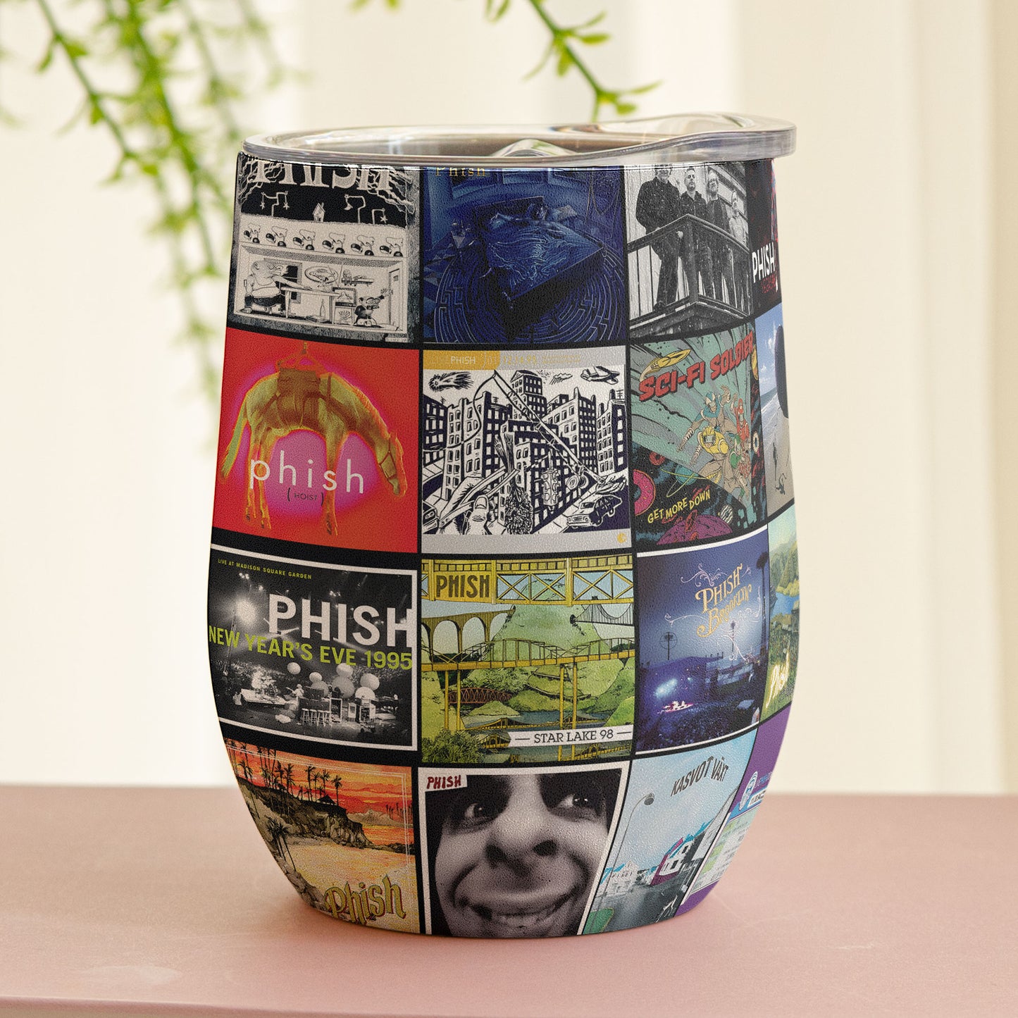 Phish Album Collage Tumbler – Jam Band Nostalgia & Live Music Memories