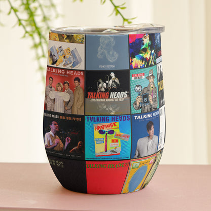 Talking Heads Album Collage Tumbler – Art Rock & New Wave Nostalgia