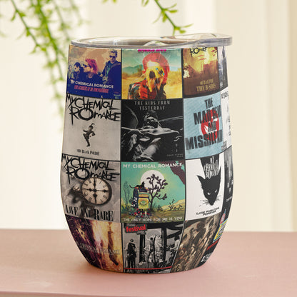 My Chemical Romance Album Collage Tumbler – Emo Rock Nostalgia of a Generation